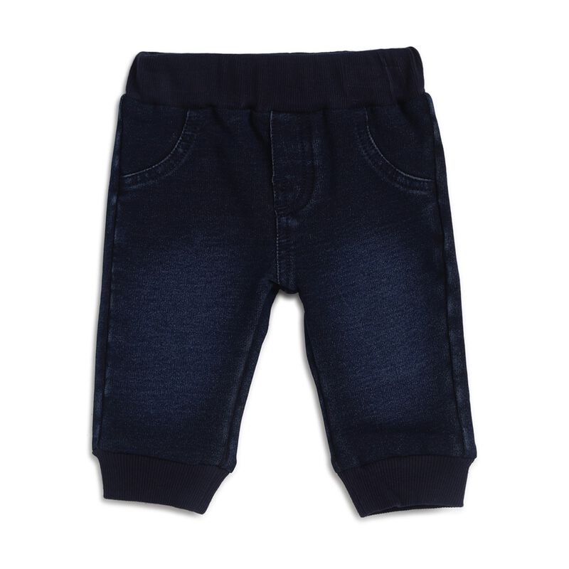 Boys Dark Blue Stretch Denim Long Trouser image number null
